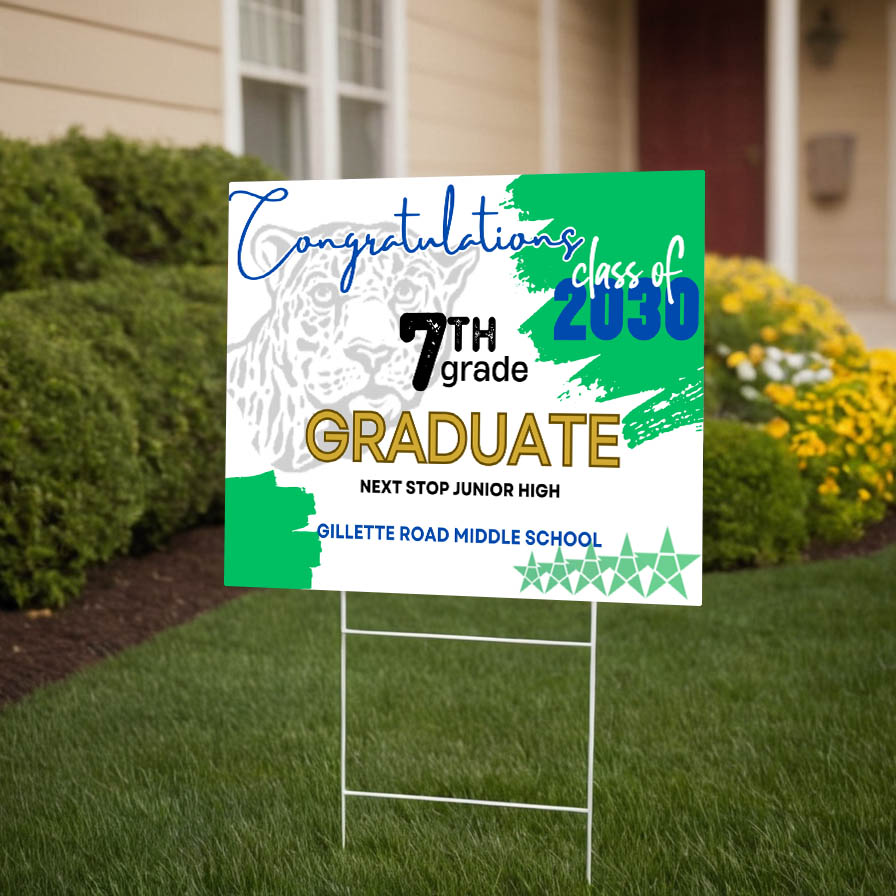 Temporary signage including coroplast yard signs and A-frame sandwich boards
